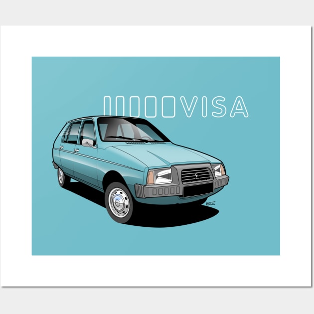 Mk1 Visa transparent illustration Wall Art by RJW Autographics